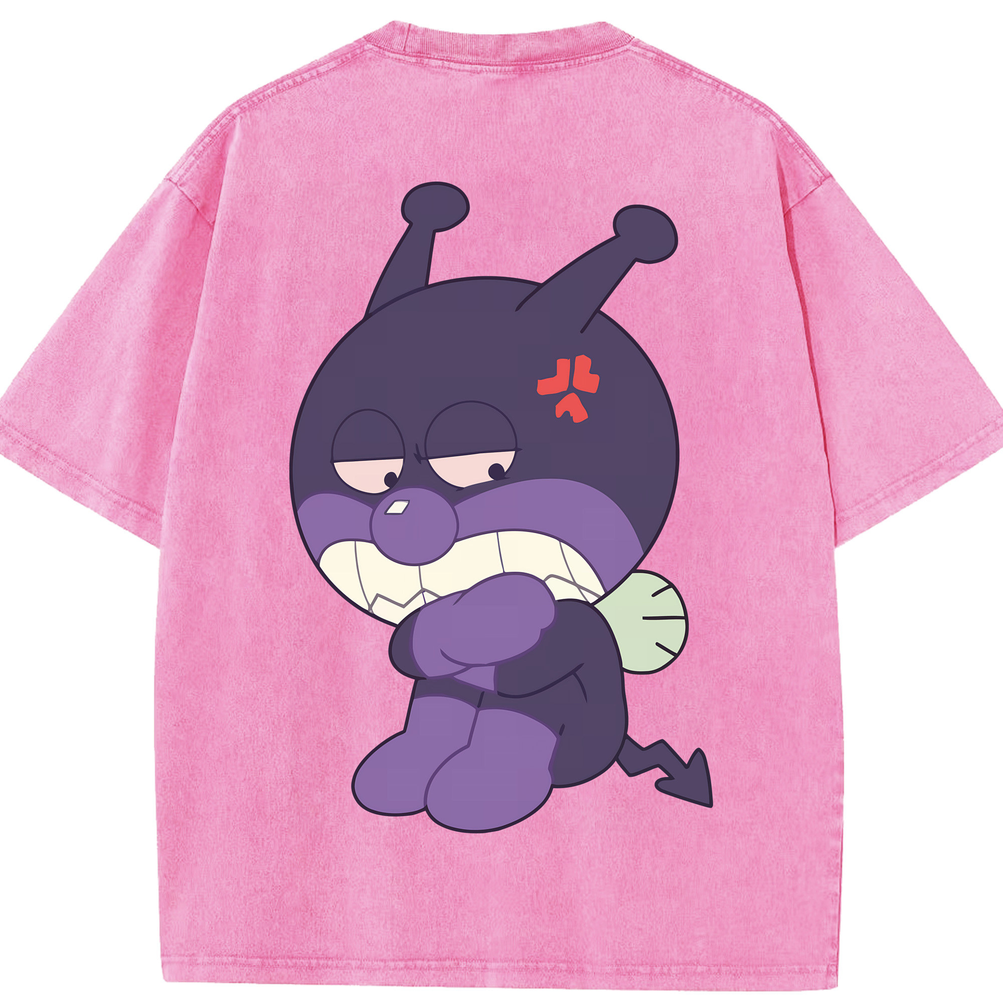 （画像用） アンパンマン Anpanman 綿100% ヴィンテージ風 半袖Tシャツ（背面プリント）